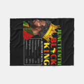Juneteenth Black King Voedingsfeiten Pride Afri Fleece Deken (Voorkant (Horizontaal))