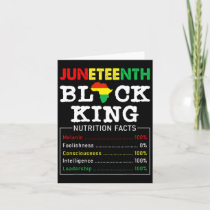 Juneteenth Black King Voedingsfeiten Vaderdag Kaart