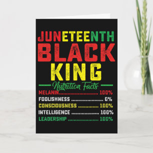 Juneteenth Black King Voedingsfeiten Vaderdag Kaart
