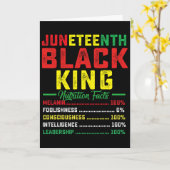 Juneteenth Black King Voedingsfeiten Vaderdag Kaart (Gele Bloem)