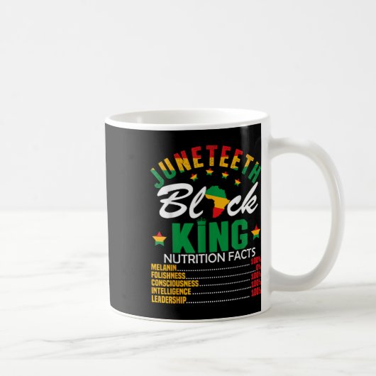 Juneteenth Black King Voedingswaarde Feit Pride Af Koffiemok (Rechts)
