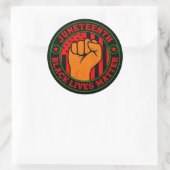 Juneteenth Black Lives Matter Ronde Sticker (Tas)