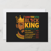 Juneteenth Black Nutrition Feiten Trots Afrikaans Kaart (Voorkant)