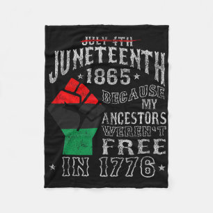 Juneteenth Black Pride African American Flag Manne Fleece Deken