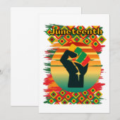 Juneteenth Black Pride Freedom Note Kaart (Voorkant / Achterkant)