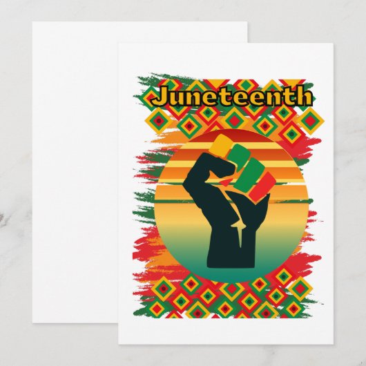 Juneteenth Black Pride Freedom Note Kaart (Voorkant / Achterkant)