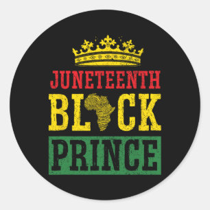 Juneteenth Black Prince Freedom Day Groepswedstrij Ronde Sticker