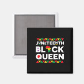 Juneteenth Black Queen 1 Magneet (Voorkant / Achterkant)