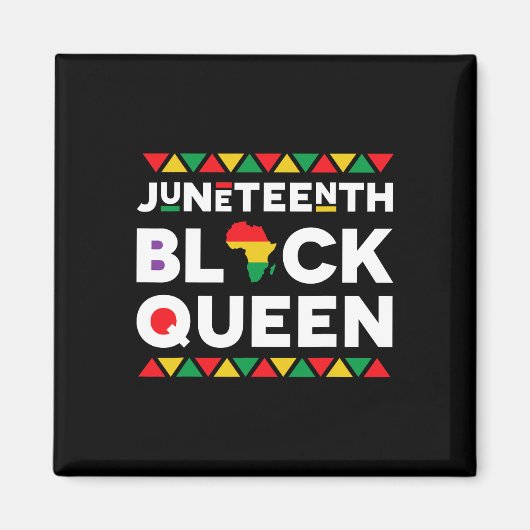 Juneteenth Black Queen 1 Magneet (Voorkant)