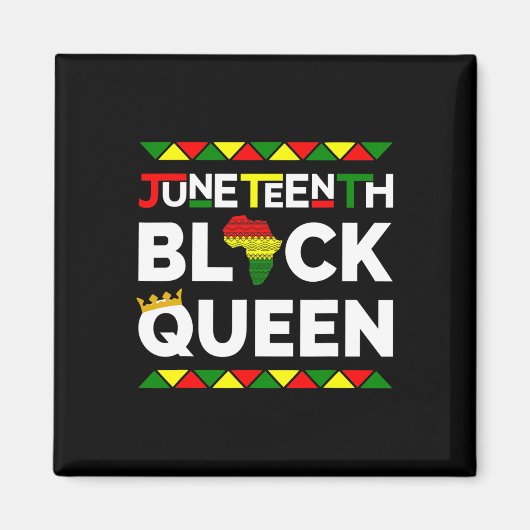 Juneteenth Black Queen Freedom Day 19 juni 1865 Magneet (Voorkant)