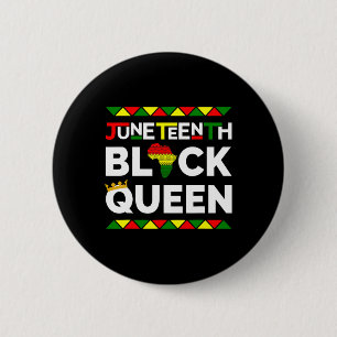 Juneteenth Black Queen Freedom Day 19 juni 1865 Ronde Button 5,7 Cm