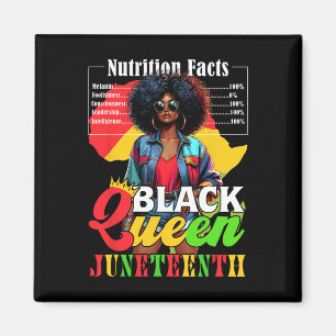 Juneteenth Black Queen Geschiedenis Voedingsfeiten Magneet