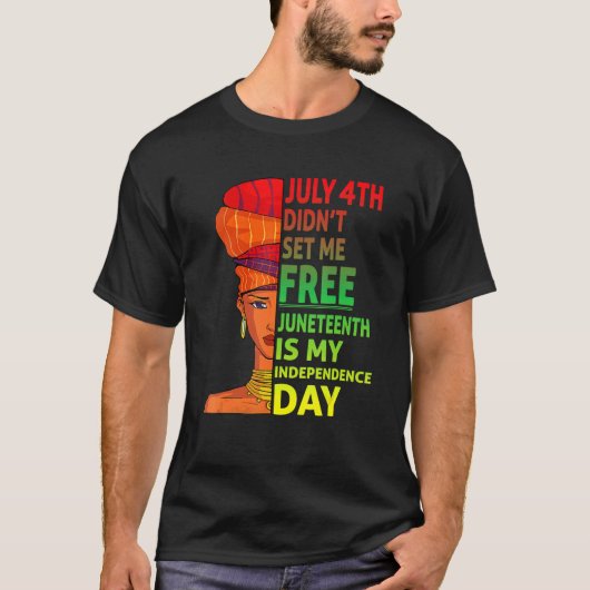Juneteenth Black Queen Independence 1865 Freedom W T-shirt (Voorkant)