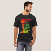 Juneteenth Black Queen Independence 1865 Freedom W T-shirt (Voorkant volledig)