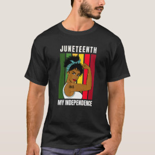 Juneteenth Black Queen Melanin Moeder Mam Dochter T-shirt