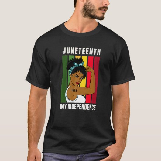 Juneteenth Black Queen Melanin Moeder Mam Dochter T-shirt (Voorkant)