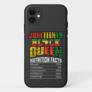 Juneteenth Black Queen Nutrition Facts Case-Mate iPhone Case