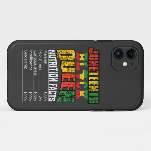Juneteenth Black Queen Nutrition Facts Case-Mate iPhone Case (Achterkant (horizontaal))
