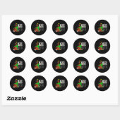 Juneteenth Black Queen Nutritional Facts 4th of Ju Ronde Sticker (Vel)