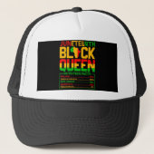 Juneteenth Black Queen Trucker Pet (Voorkant)