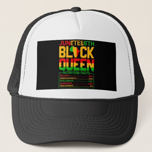 Juneteenth Black Queen Trucker Pet (Voorkant)