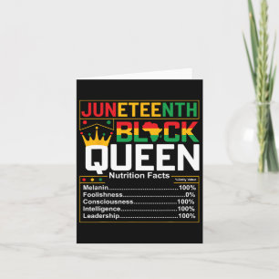 Juneteenth Black Queen Voedingsfeiten Melanine W Kaart