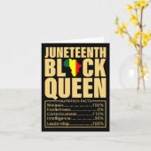 Juneteenth Black Queen Voedingsfeiten Zwarte Gesch Kaart (Gele Bloem)