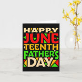 Juneteenth Black Vaderdag Happy Holiday Celebr Kaart (Gele Bloem)