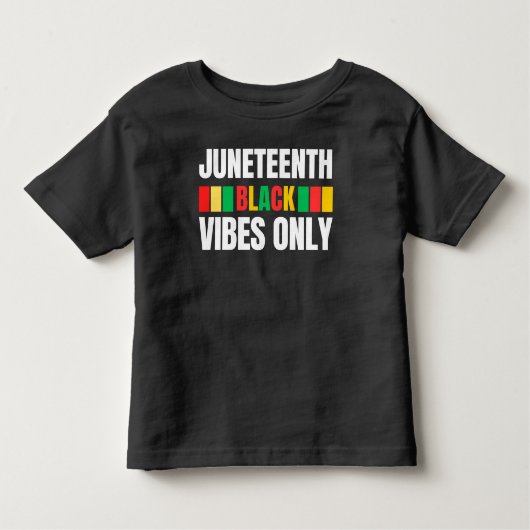 Juneteenth Black Vibes Alleen Melanin Sista Bruh Kinder Shirts (Voorkant)