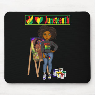 Juneteenth Black Vrouwen Melanin Vrede Liefde June Muismat