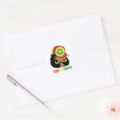 Juneteenth Black Woman Black History maand Ronde Sticker (Envelop)