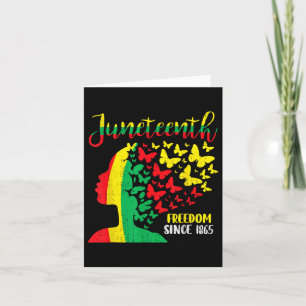 Juneteenth Black Woman Butterfly Freedom verschijn Kaart