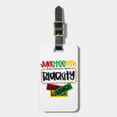 Juneteenth Blackity Black Black Funny Bagagelabel (Voorkant verticaal)