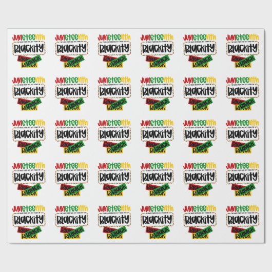 Juneteenth Blackity Black Black Funny Cadeaupapier (Vlak)