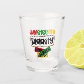 Juneteenth Blackity Black Black Funny Shot Glas (Voorkant)