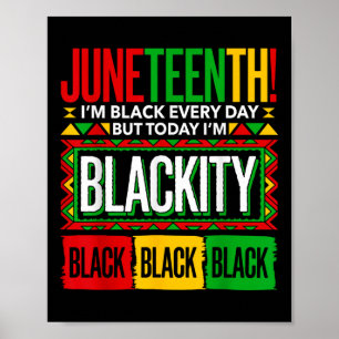 Juneteenth Blackity Zwarte Geschiedenis Afrikaanse Poster