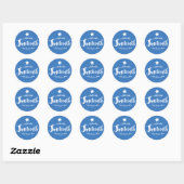 Juneteenth Blau Vieren Ronde Sticker (Vel)