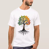 ๋Juneteenth boom en kettingen. T-shirt (Voorkant)