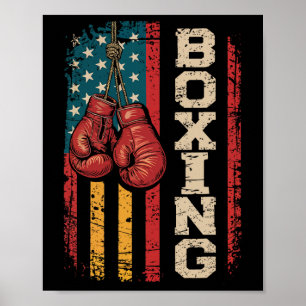 Juneteenth Boxing American Flag Verenigde Staten 1 Poster