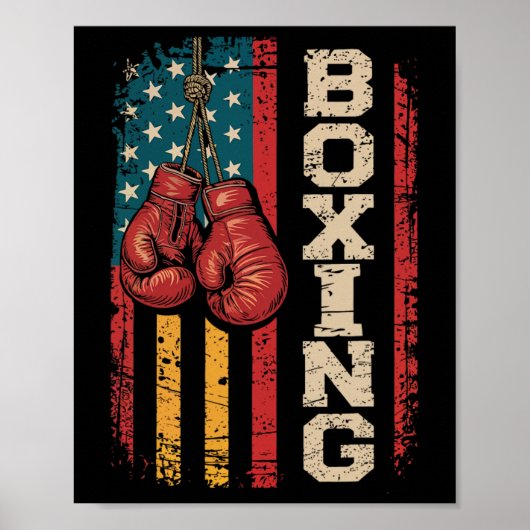Juneteenth Boxing American Flag Verenigde Staten 1 Poster (Voorkant)