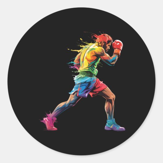 Juneteenth Boxing Athletes Kickboksen 19 juni Si Ronde Sticker (Voorkant)