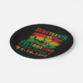 Juneteenth Breaking Elke Ketting Zwart Mannen Vrou Papieren Bordje (Gekanteld)