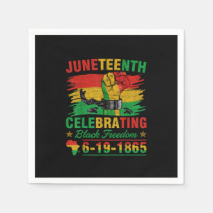 Juneteenth Breaking Elke Ketting Zwart Mannen Vrou Servet