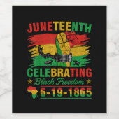 Juneteenth Breaking Elke Ketting Zwart Mannen Vrou Wijn Etiket (Enkel label)