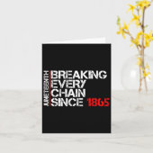 Juneteenth Breaking Every Chain Black Power Ados G Kaart (Gele Bloem)