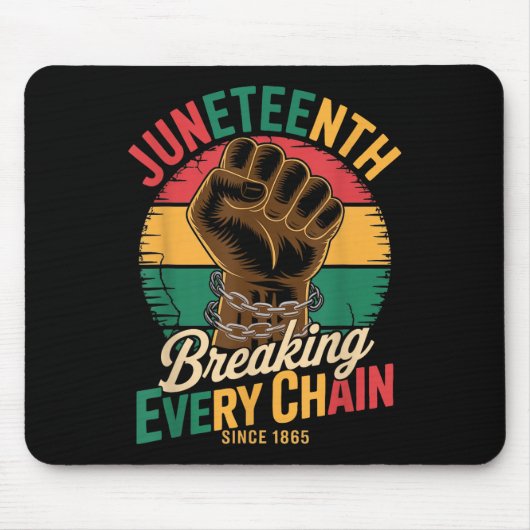 Juneteenth Breaking Every Chain Since 1865 African Muismat (Voorkant)