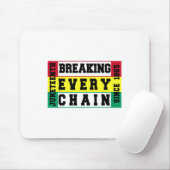 Juneteenth Breaking Every Chain Since 1865 Black H Muismat (Met muis)