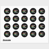 Juneteenth Breaking Every Chain Since 1865 Black H Ronde Sticker (Vel)