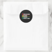 Juneteenth Breaking Every Chain Since 1865 Black H Ronde Sticker (Tas)