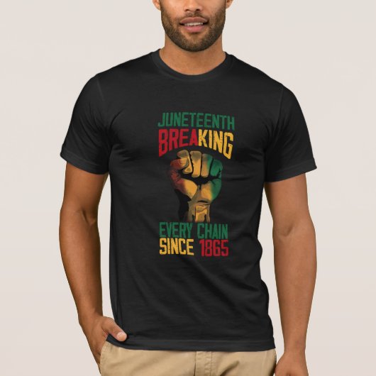 Juneteenth Breaking Kettingen T-shirt (Voorkant)